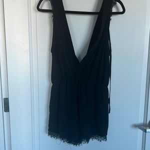 Black romper with lace